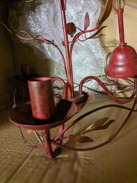 lustre rouge bordeau