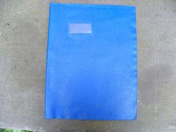 protège cahier bleu