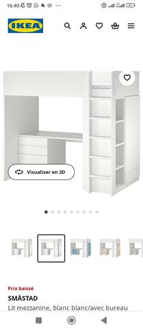 lit mezzanine Ikea enfants une personne