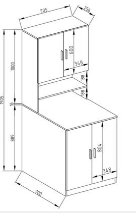 meuble pour machine à laver