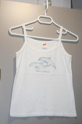 top blanc taille M – motif dauphins