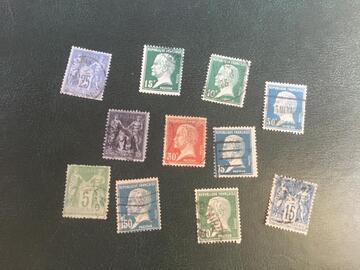 lot timbres Pasteur-Sage le 9/8