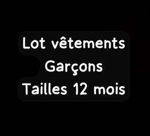 lot vêtements garçons 12 mois