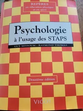 livre psychologie staps