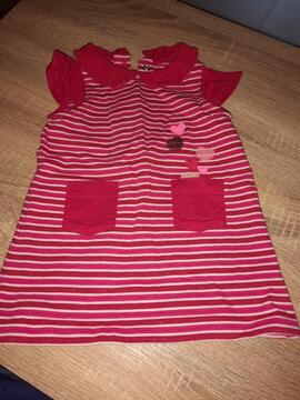 robe rouge coton 9 mois