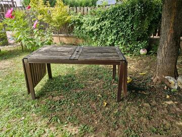 table en bois avec rallonges