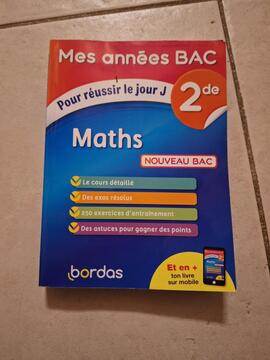 livre mathématiques pour soutien scolaire en2nd