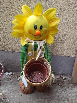 Cache pot bonhomme tournesol