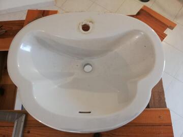 Donne Lavabo Blanc nacré