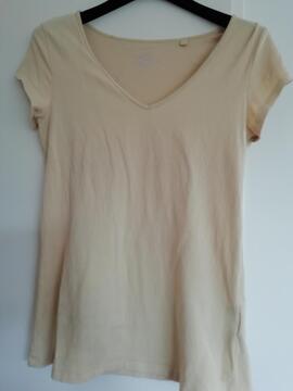 Top Tee shirt jaune basic T 38-40