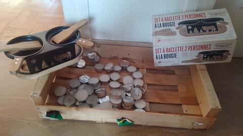 set a raclette chauffe plat 2 pers