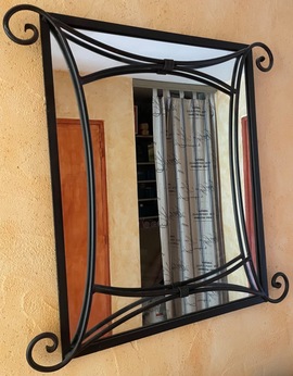 Miroir en fer forgé