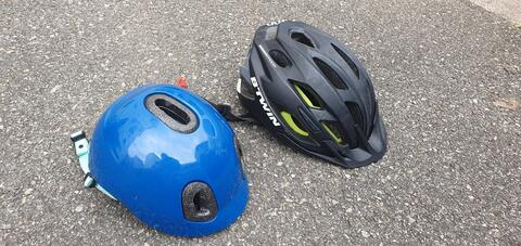 Casque vélo bébé XXS + Casque Adulte taille L