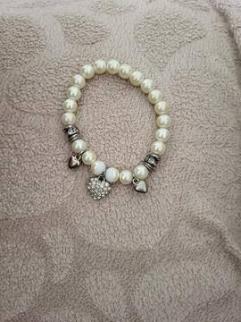 bracelet perle blanche