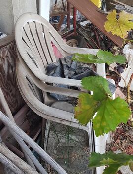 sièges en plastique, plutôt pour le jardin