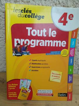 PTout programme de 4e collège