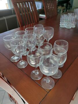 lot de 13 verres ballon (8 grands + 5 petits)