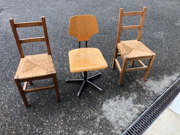 chaises en bois