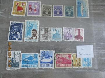 9 - 18 timbres Roumanie