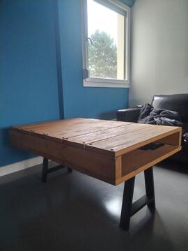 Table basse bois fait maison