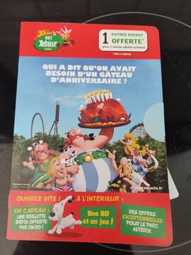 Entrée pour le parc Astérix pour l'achat d'une place adulte