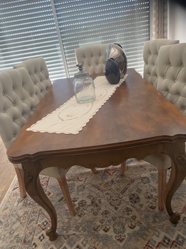 table en bois avec rallonge