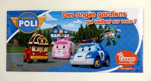 Tableau en carton - décoration enfant - voitures ROBOCAR Poli