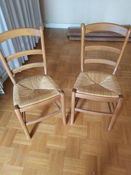 2 chaises type campagne