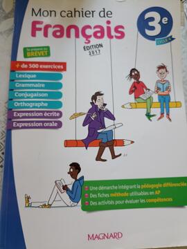 cahier français 3 ème