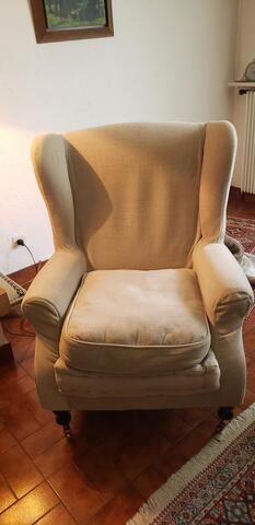 fauteuil 1 place velours beige