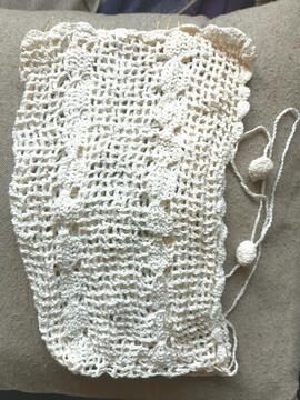 sac en crochet blanc fait main