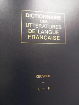 dictionnaire de littérature française