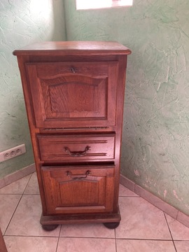 mini bureau et tabouret encastrer en bois