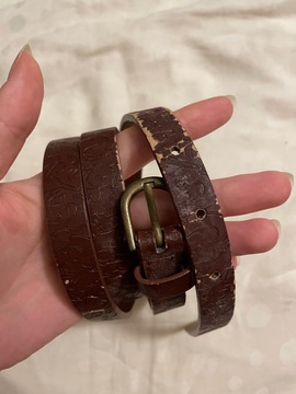 ceinture marron fine