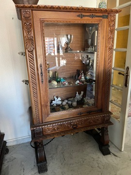 vitrine bois et verre