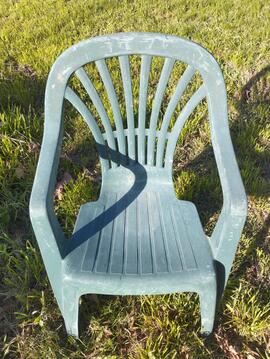 lot de 6 chaises de jardin vertes