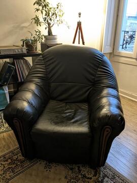 Fauteuil faux cuir