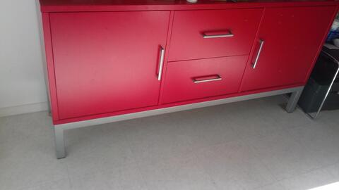 meuble enfilade rouge Longueur 160 Largeur 40 Hauteur 80