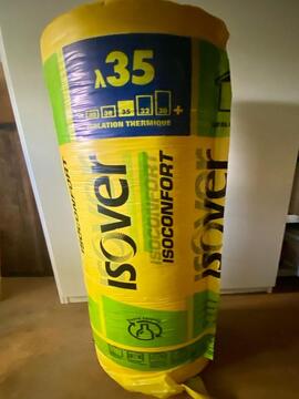 Rouleau laine de verre Isover Isoconfort 35 kraft - 1,2 x 2,6 m ép.240 mm