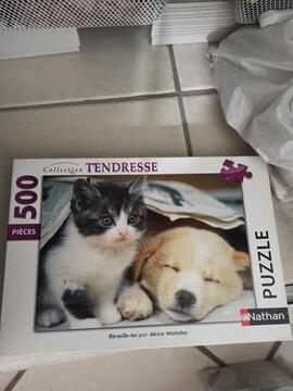 puzzle chiot et chat