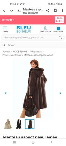 manteau marron suédine doublé fausse fourrure avec capuche