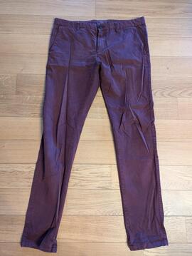 Pantalon Chino taille 44 bordeaux