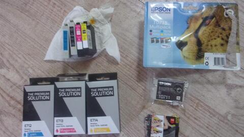 encres Epson et encres compatibles 711, 712 713, 714