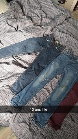 jeans 10 ans fille