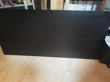 plateau en verre noir 140x67