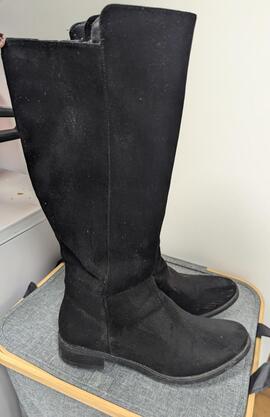 bottes en peau noire 41