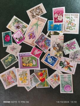 lot timbres flore..