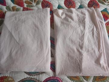 draps housse 2- 90 x190 rose