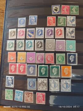 lot timbres France non oblitérés