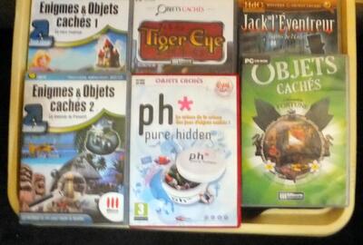 1 carton de Big Fish ou jeux PC objets cachés